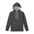 Geometric Floral Print Pullover Hoodie