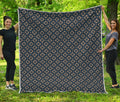 Geometric Floral Print Quilt