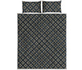 Geometric Floral Print Quilt Bed Set