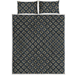 Geometric Floral Print Quilt Bed Set