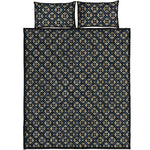 Geometric Floral Print Quilt Bed Set