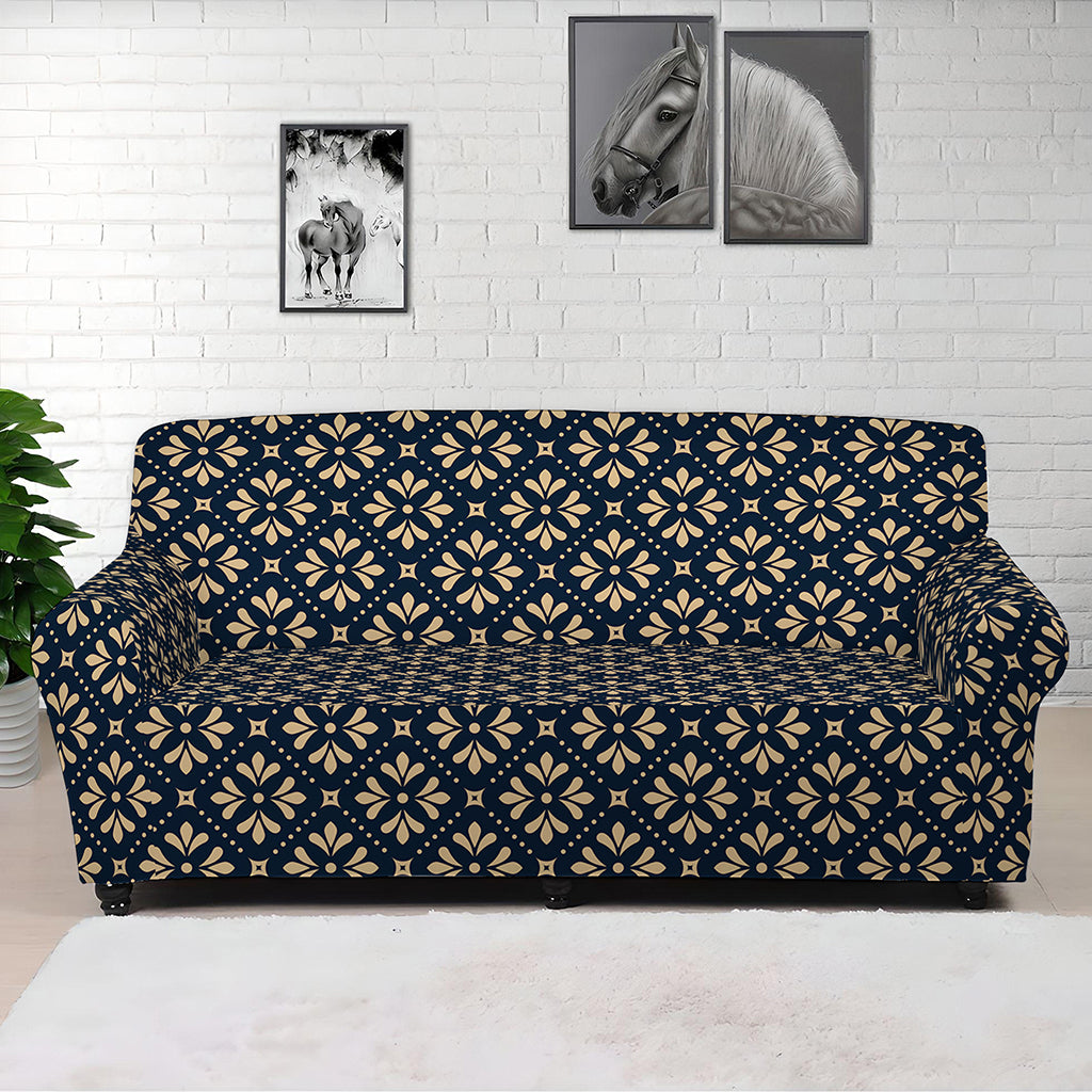 Geometric Floral Print Sofa Cover