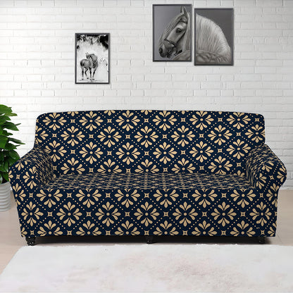 Geometric Floral Print Sofa Cover