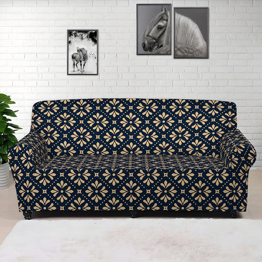 Geometric Floral Print Sofa Cover