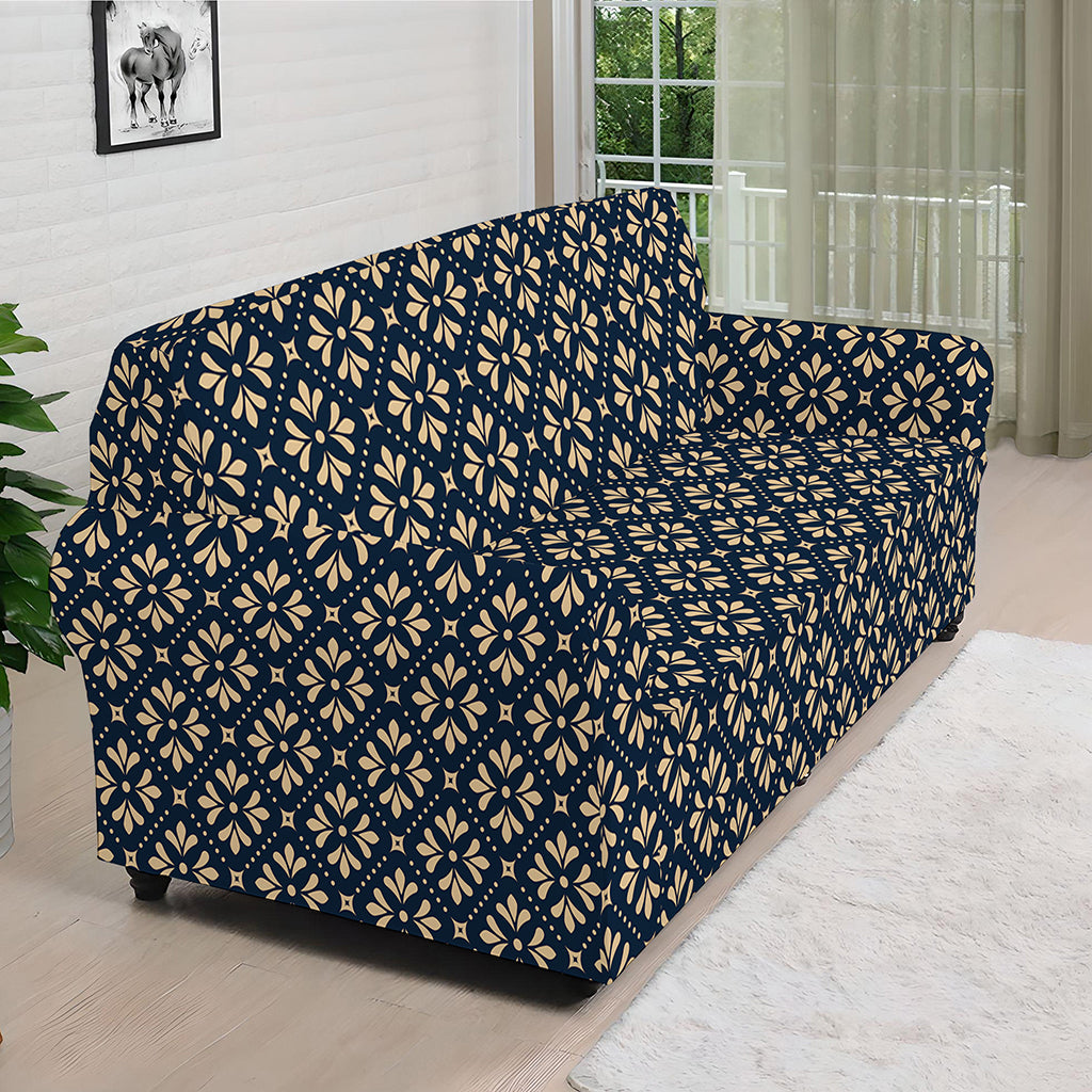 Geometric Floral Print Sofa Cover
