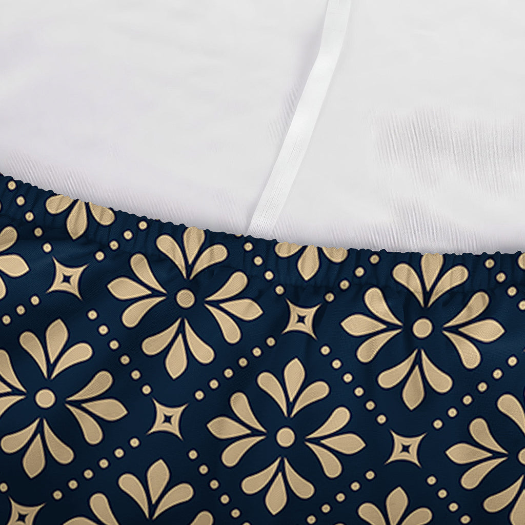 Geometric Floral Print Sofa Cover