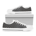 Geometric Floral Print White Low Top Sneakers