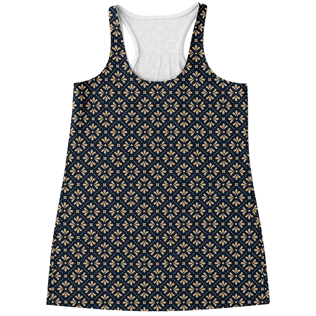 Geometric Floral Print Women's Racerback Tank Top