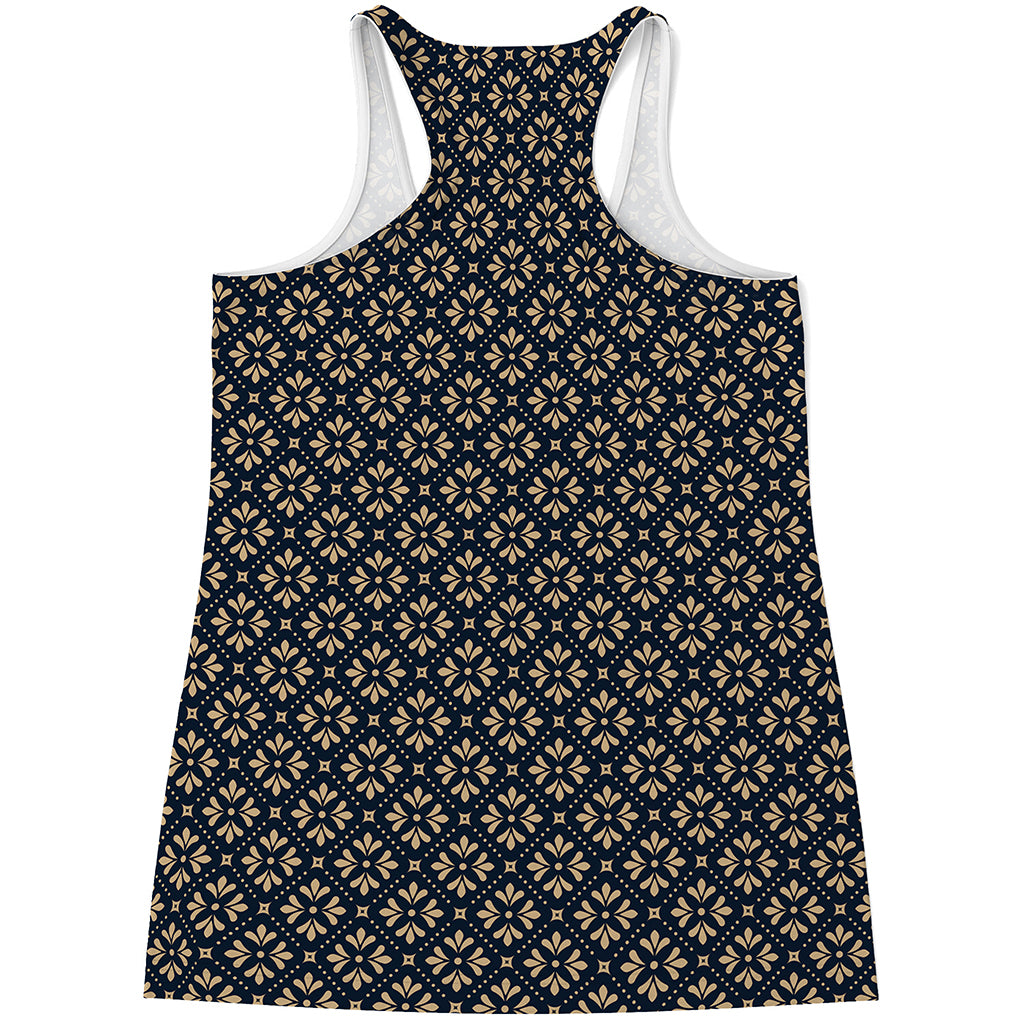 Geometric Floral Print Women's Racerback Tank Top