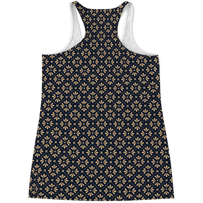 Geometric Floral Print Women's Racerback Tank Top