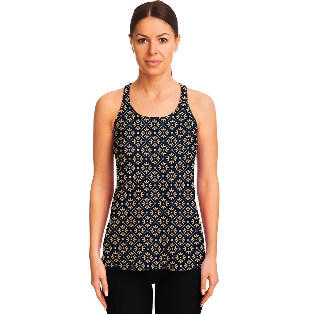 Geometric Floral Print Women's Racerback Tank Top