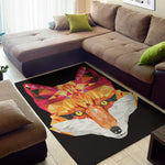 Geometric Fox Print Area Rug