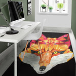 Geometric Fox Print Area Rug