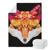 Geometric Fox Print Blanket