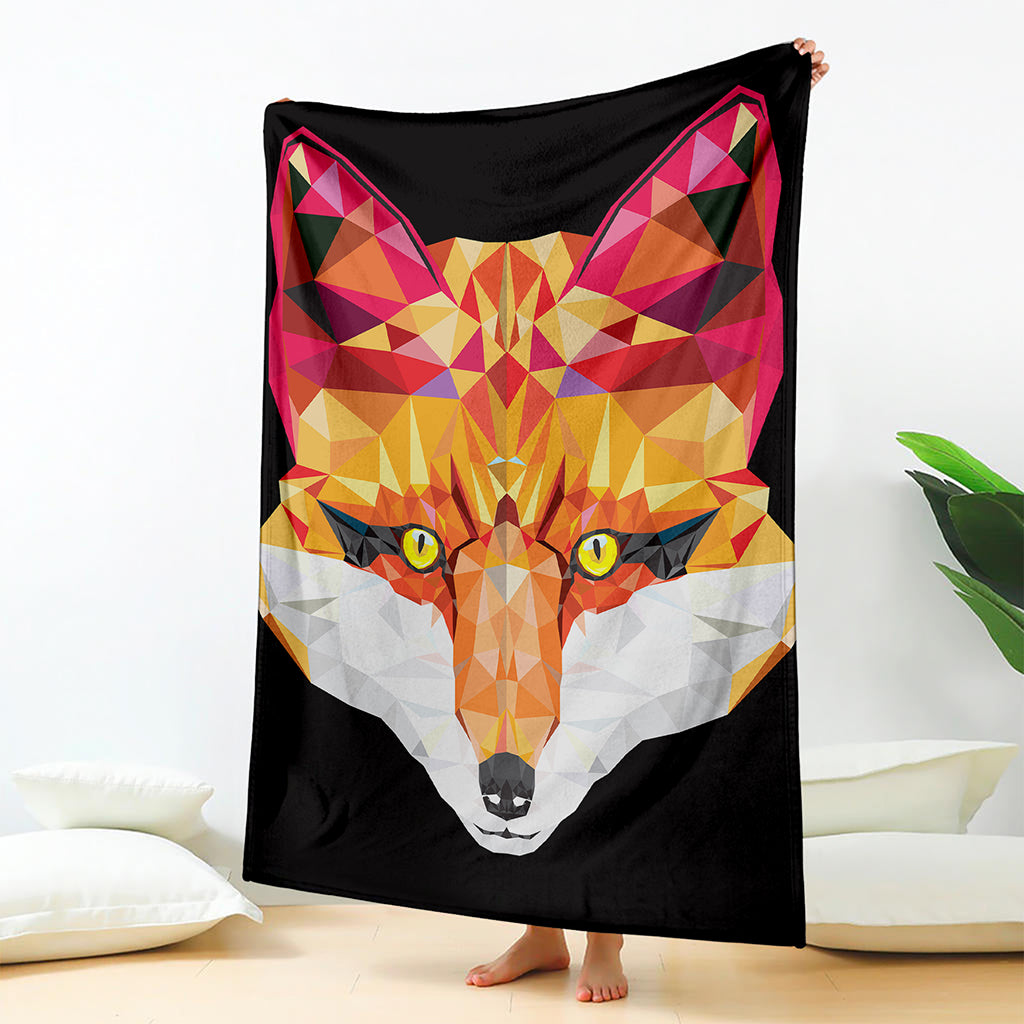 Geometric Fox Print Blanket