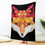 Geometric Fox Print Blanket