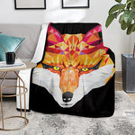 Geometric Fox Print Blanket