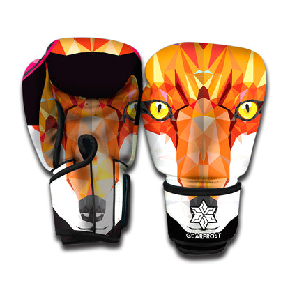 Geometric Fox Print Boxing Gloves