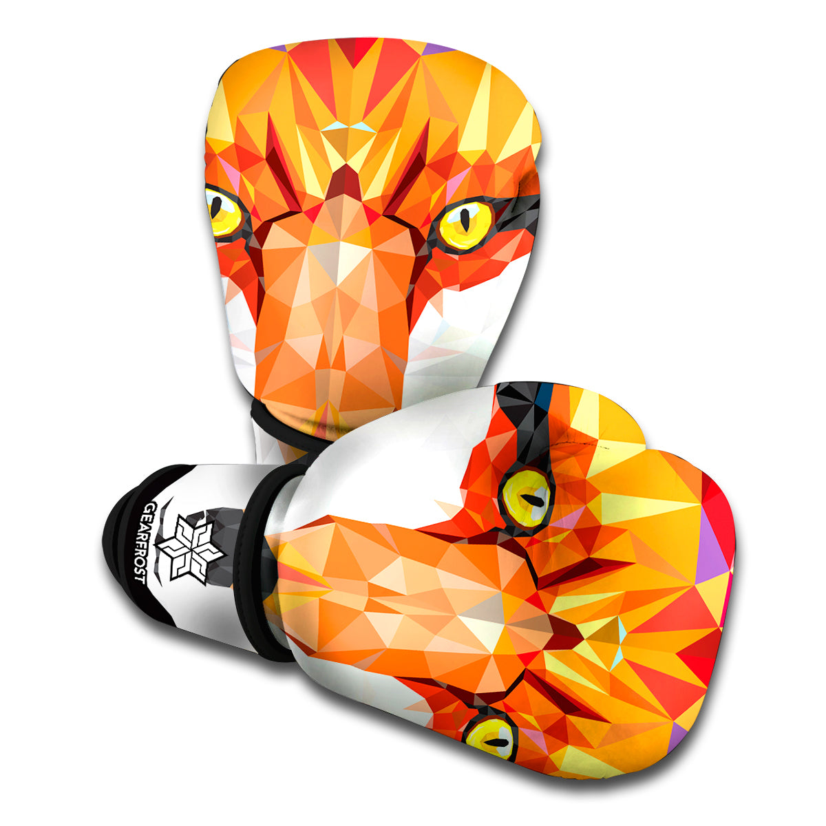 Geometric Fox Print Boxing Gloves