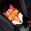 Geometric Fox Print Car Center Console Cover