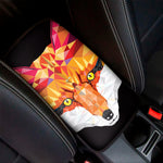 Geometric Fox Print Car Center Console Cover