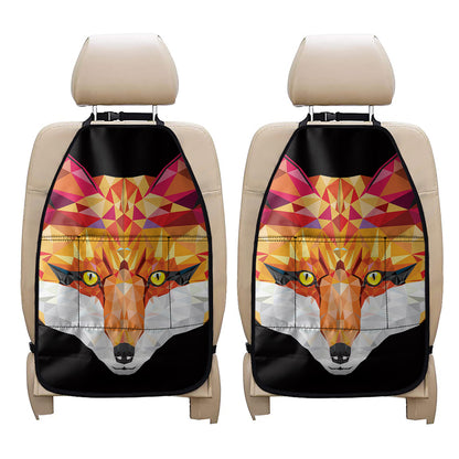 Geometric Fox Print Car Seat Organizers