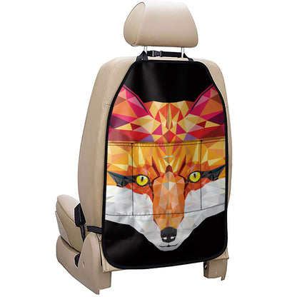 Geometric Fox Print Car Seat Organizers