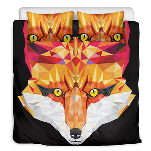 Geometric Fox Print Duvet Cover Bedding Set