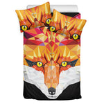Geometric Fox Print Duvet Cover Bedding Set