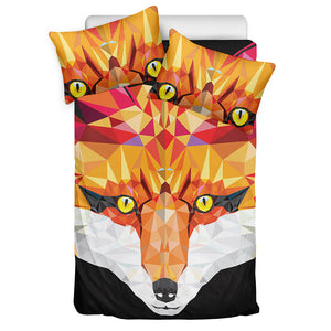 Geometric Fox Print Duvet Cover Bedding Set