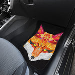 Geometric Fox Print Front and Back Car Floor Mats