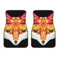 Geometric Fox Print Front Car Floor Mats