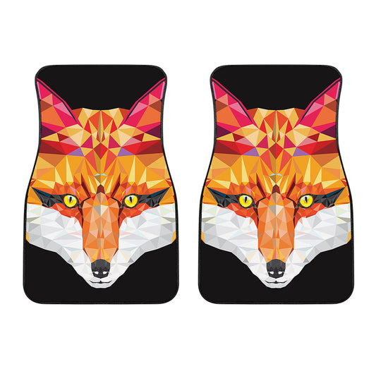 Geometric Fox Print Front Car Floor Mats