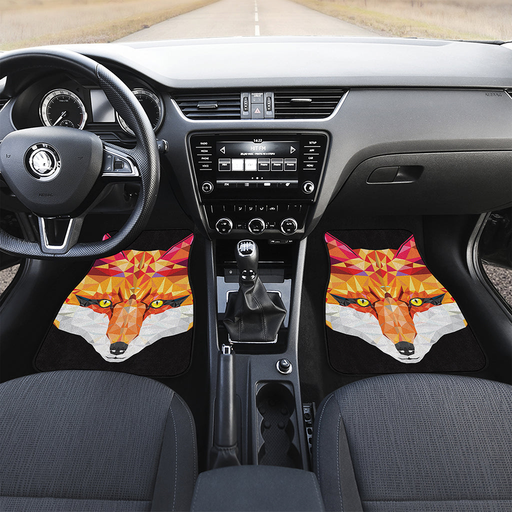 Geometric Fox Print Front Car Floor Mats