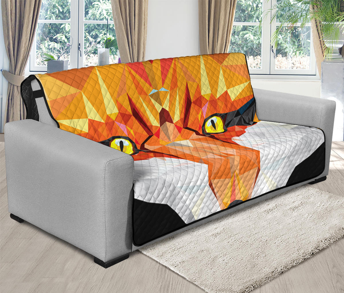 Geometric Fox Print Futon Protector