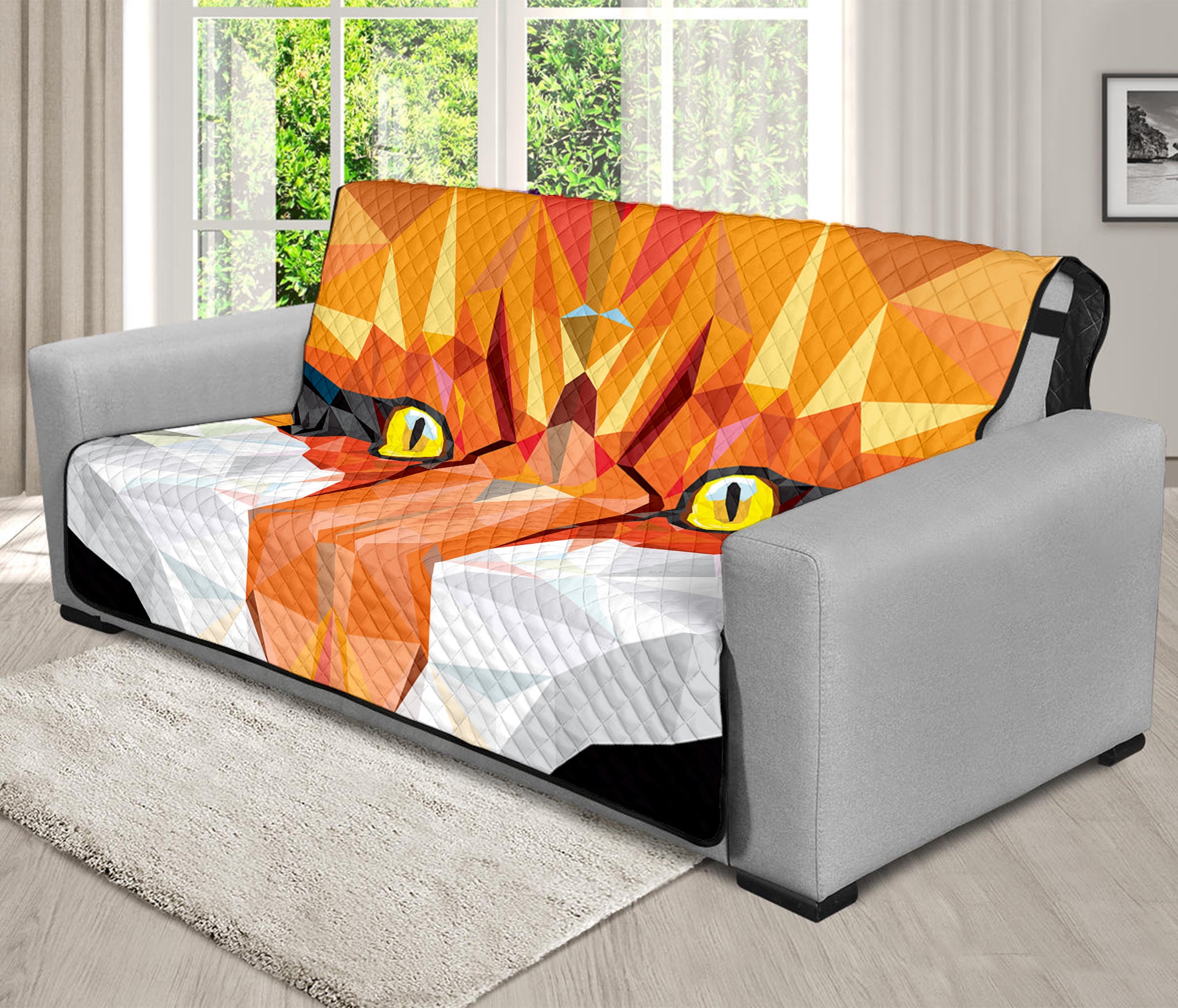 Geometric Fox Print Futon Protector