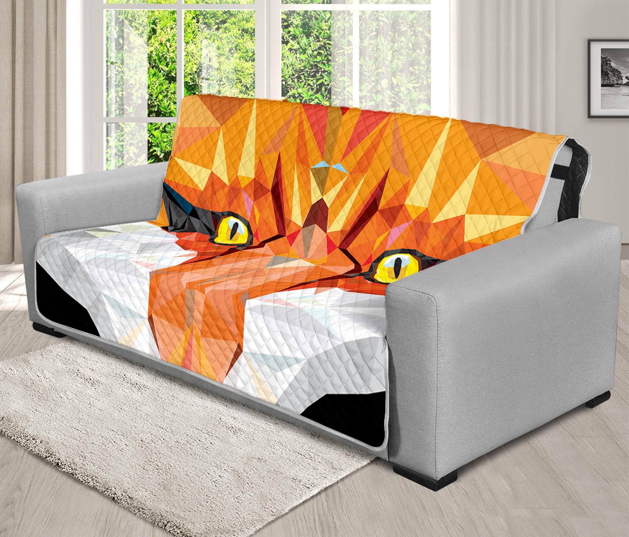 Geometric Fox Print Futon Protector