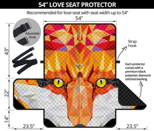 Geometric Fox Print Loveseat Protector