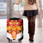 Geometric Fox Print Luggage Cover