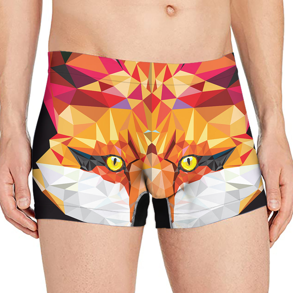 Geometric Fox Print Men's Boxer Briefs