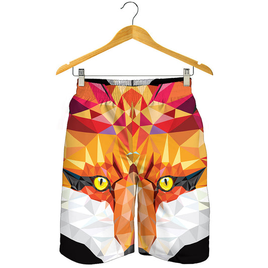 Geometric Fox Print Men's Shorts