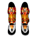 Geometric Fox Print Muay Thai Shin Guard