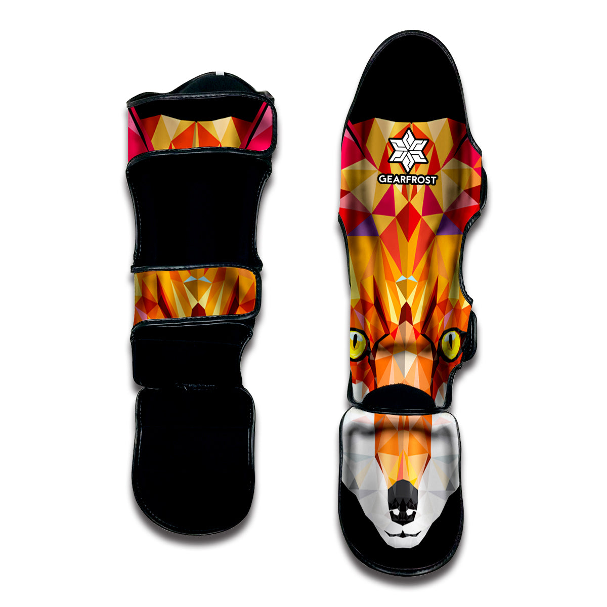 Geometric Fox Print Muay Thai Shin Guard