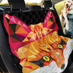 Geometric Fox Print Pet Car Back Seat Cover