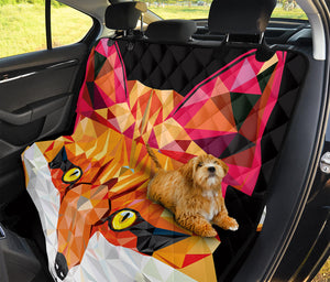 Geometric Fox Print Pet Car Back Seat Cover