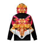 Geometric Fox Print Pullover Hoodie