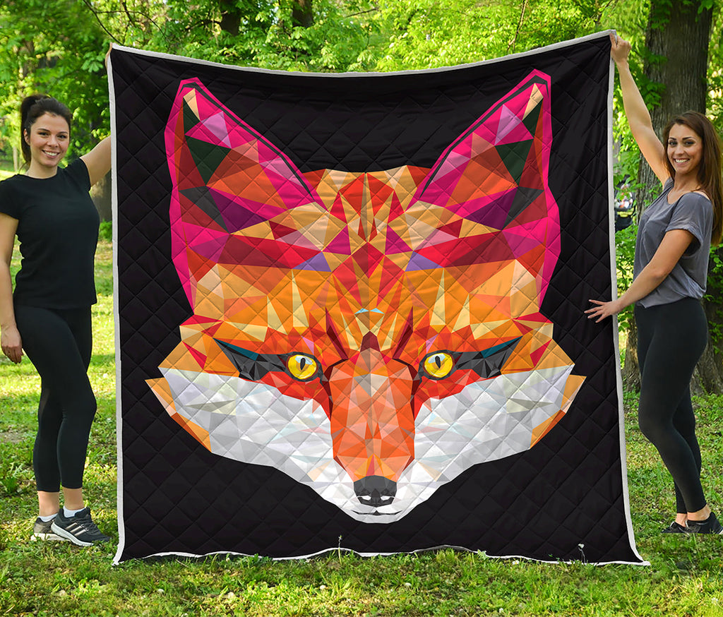 Geometric Fox Print Quilt