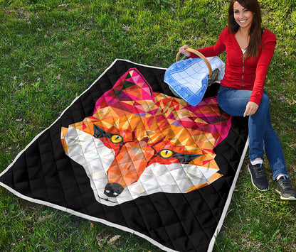 Geometric Fox Print Quilt