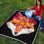 Geometric Fox Print Quilt