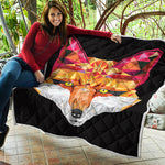 Geometric Fox Print Quilt